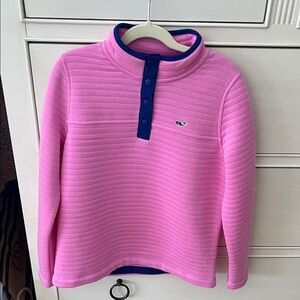 Vineyard Vines Pink Fleece with Navy Trim